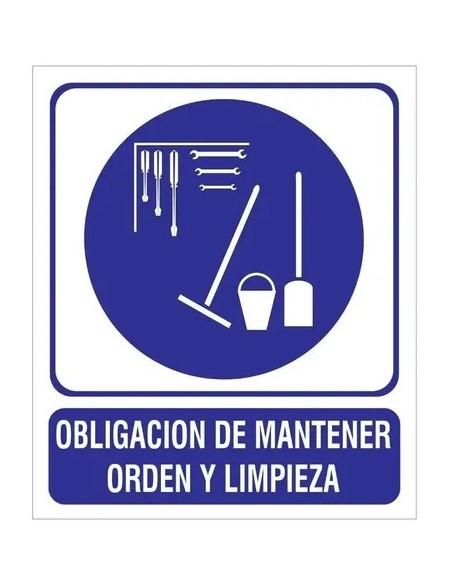 (*) CARTEL 22 X 26 - N° 43 - MANTENGA ORDEN Y LIMPIEZA CE-04322X26