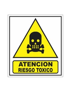 (*) CARTEL 22 X 26 - N° 24 - ATENCION RIESGO TOXICO CE-02422X26
