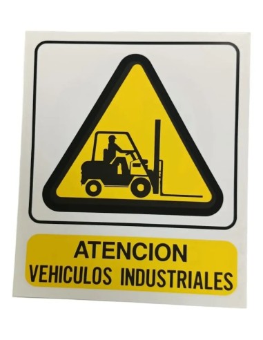 (*) CARTEL 22 X 26 - N° 26 - ATENCION VEHICULOS INDUSTRIALES CE-02622X26