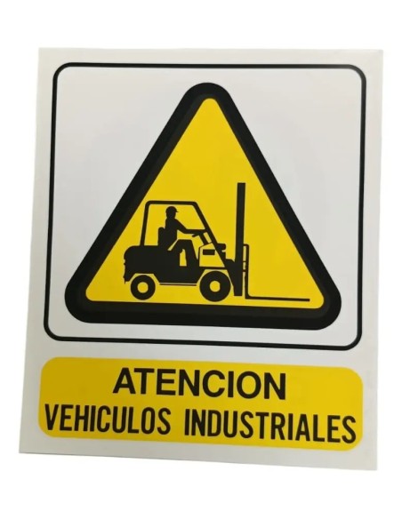 (*) CARTEL 22 X 26 - N° 26 - ATENCION VEHICULOS INDUSTRIALES CE-02622X26