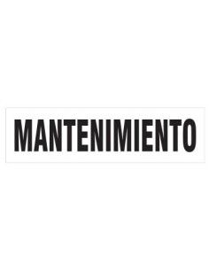 (*) CARTEL 14 X 41 - N° 79B - MANTENIMIENTO CE-79B