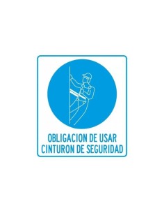 (*) CARTEL 40 X 45 - N° 12 - OBLIGLIGACION USAR ARNES DE SEGURIDAD CE-01240X45
