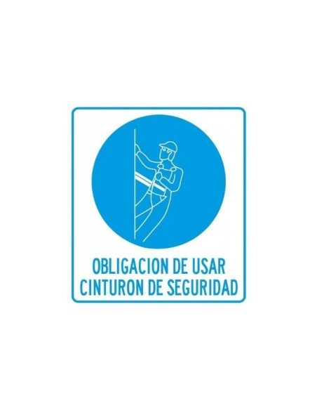 (*) CARTEL 40 X 45 - N° 12 - OBLIGLIGACION USAR ARNES DE SEGURIDAD CE-01240X45