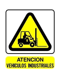 (*) CARTEL 40 X 45 - N° 26 - ATENCION VEHICULOS INDUSTRIALES CE-02640X45