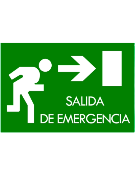 (*) CARTEL 30 X 40 - N° 63 - SALIDA DE EMERGENCIA CE-063D
