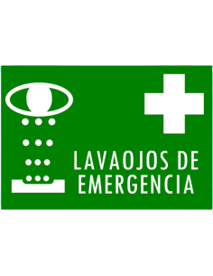 (*) CARTEL 30 X 40 - N° 64 - LAVAOJOS DE EMERGENCIA CE-064