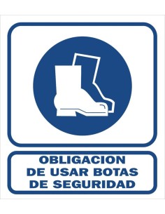 CARTEL 40 X 45 - N° 03 - OBLIGLIGACION USAR CALZADO DE SEGURIDAD CE-00340X45
