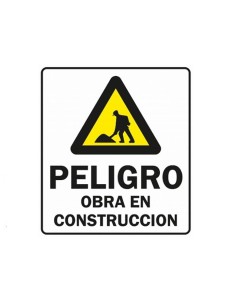 (*) CARTEL 22 X 26 - N° 48 - PELIGRO OBRA EN CONSTRUCCION CE-04822X26