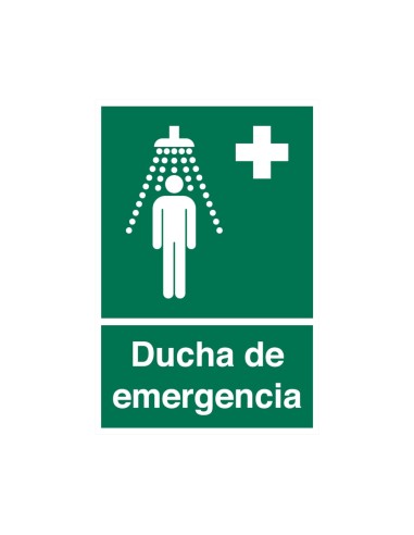 (*) CARTEL 30 X 40 - N° 65 - DUCHA DE EMERGENCIA CE-065