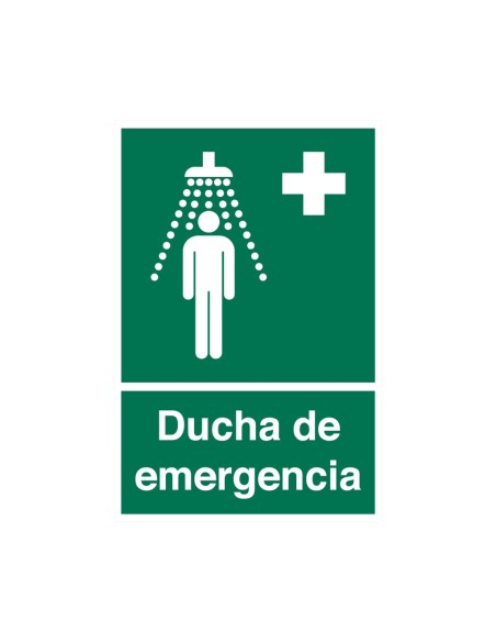 (*) CARTEL 30 X 40 - N° 65 - DUCHA DE EMERGENCIA CE-065