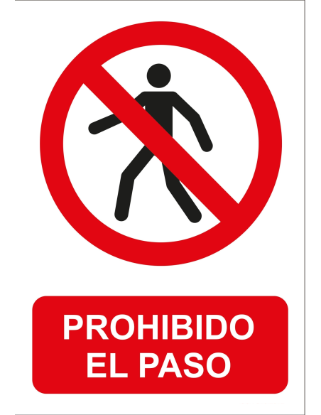 (*) CARTEL 19 X 27 - N° 176 - PROHIBIDO EL PASO DE PEATONES CE-141