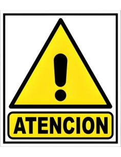 (*) CARTEL 40 X 45 - N° 20 - ATENCION CE-02040X45