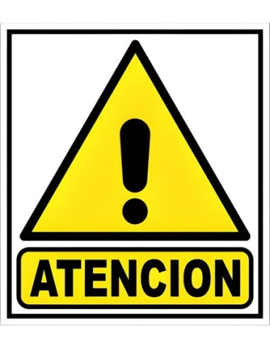 (*) CARTEL 40 X 45 - N° 20 - ATENCION CE-02040X45