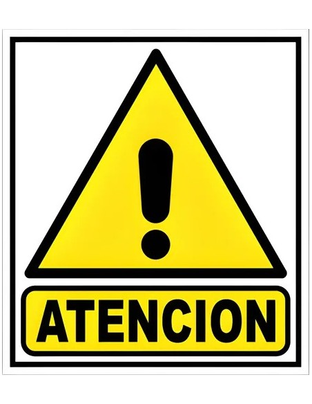 (*) CARTEL 40 X 45 - N° 20 - ATENCION CE-02040X45