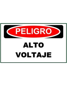 (*) CARTEL 30 X 40 - N° 71 - PELIGRO ALTO VOLTAJE CE-071