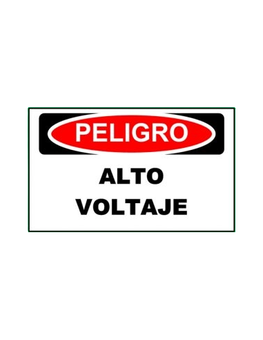(*) CARTEL 30 X 40 - N° 71 - PELIGRO ALTO VOLTAJE CE-071