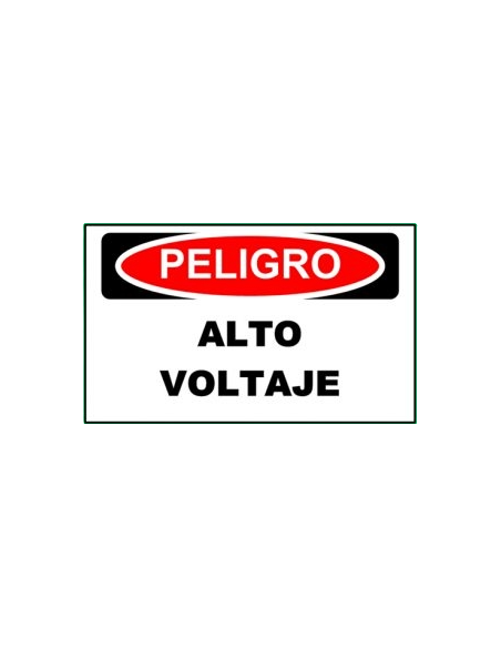 (*) CARTEL 30 X 40 - N° 71 - PELIGRO ALTO VOLTAJE CE-071