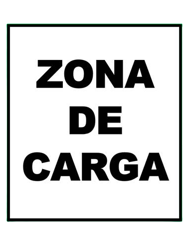 (*) CARTEL 40 X 45 - Nº 36A - ZONA DE CARGA CE-036A40X45