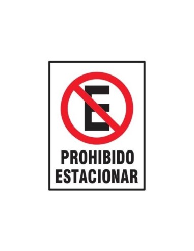 (*) CARTEL 40 X 45 - N° 45 - PROHIBIDO ESTACIONAR CE-04540X45