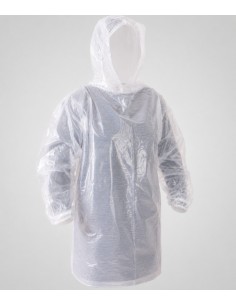 BATA TERMOLAMINADA TRANSPARENTE CON CAPUCHA