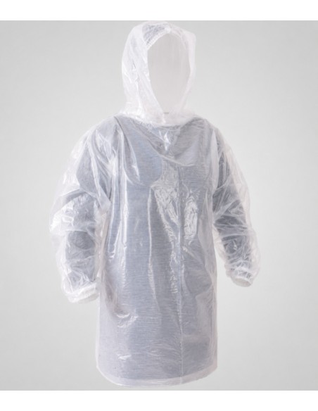 BATA TERMOLAMINADA TRANSPARENTE CON CAPUCHA