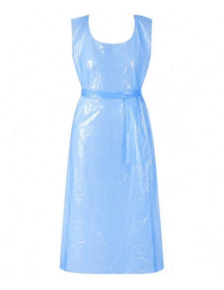 DELANTAL DESCARTABLE POLIETILENO AZUL 80X150X0.02