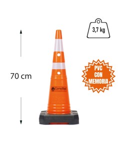 CONO KING CONE LIGHT 70 CM CONOFLEX FLEXIBLE CON BASE 1570LB/2R 2