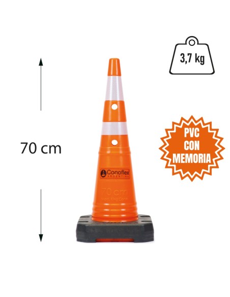 CONO KING CONE LIGHT 70 CM CONOFLEX FLEXIBLE CON BASE 1570LB/2R