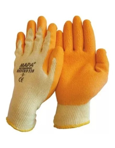 (*)  GUANTES MAPA ENDURO 328 TEJIDOS BAÑO LATEX TALLE 9 - 9 1/2