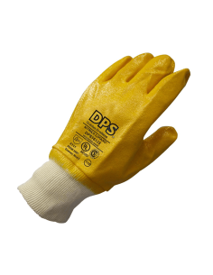 (*) GUANTES NITRILO DPS AMARILLO PUÑO DE ALGODON TALLE 8 DPS16123