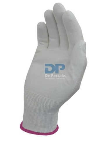(*) GUANTES TEJIDOS DPS BAÑO PU BLANCO TALLE 10 DPS85115