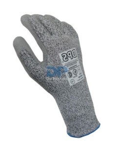 (D)GUANTES TEJIDOS ANTICORTE DPS BAÑO PU TALLE 7 DPS85802