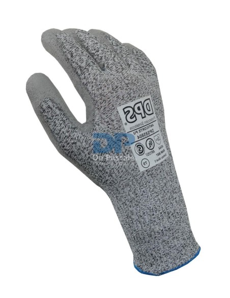 (D)GUANTES TEJIDOS ANTICORTE DPS BAÑO PU TALLE 9 DPS85804