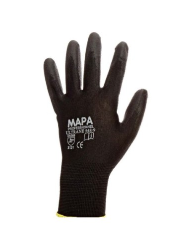 (*)GUANTES MAPA ULTRANE 548 TEJIDOS BAÑO PU NEGRO TALLE 7 - 7 1/2