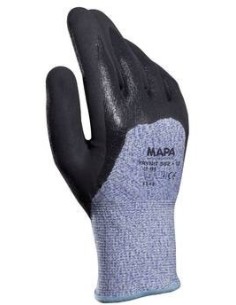 GUANTES MAPA 582 ANTICORTE TEJIDOS BAÑO NITRILO TALLE 10 - 10 1/2