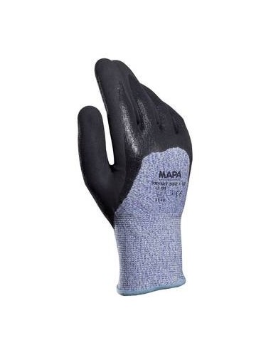 GUANTES MAPA 582 ANTICORTE TEJIDOS BAÑO NITRILO TALLE 10 - 10 1/2