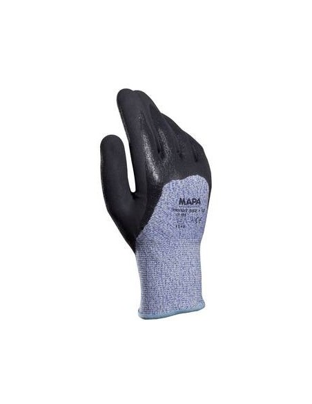 GUANTES MAPA 582 ANTICORTE TEJIDOS BAÑO NITRILO TALLE 10 - 10 1/2