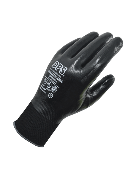 (*) GUANTES TEJIDOS DPS BAÑO NITRILO COMPLETO NEGRO TALLE 9 DPS88304