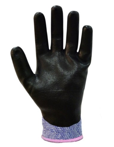(D) GUANTES TEJIDOS ANTICORTE DPS BAÑO NITRILO COMPLETO TALLE 7 DPS87802