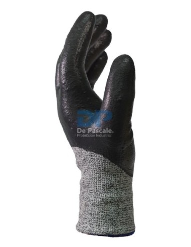(D) GUANTES TEJIDOS ANTICORTE DPS BAÑO NITRILO COMPLETO TALLE 10 DPS87805