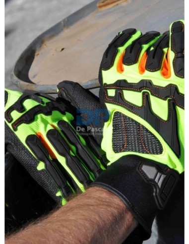 (D)GUANTES DE PROTECCION MECANICA DPS ANTISHOCK TRICOLOR COMBINADO TALLE 8 DPS83683X