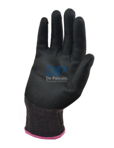 (D) GUANTES TEJIDOS DPS BAÑO PU NEGRO TALLE 9 DPS85194