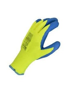 (*) GUANTES TEJIDOS DPS BAÑO LATEX RUGOSO PARA FRIO AMARILLO TALLE 9 DPS89724