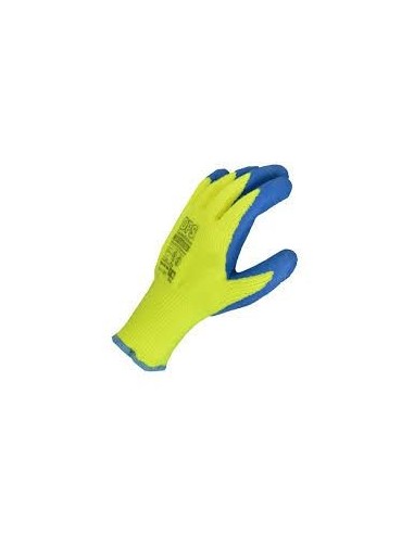 (*) GUANTES TEJIDOS DPS BAÑO LATEX RUGOSO PARA FRIO AMARILLO TALLE 9 DPS89724