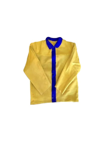 (*)  CAMPERA DESCARNE AMARILLA/GRIS CON CIERRE Y VELCRO TALLE XXL/5