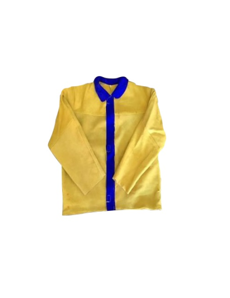 (*)  CAMPERA DESCARNE AMARILLA/GRIS CON CIERRE Y VELCRO TALLE XXL/5