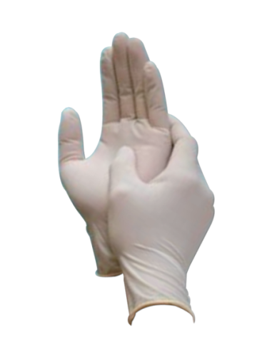 GUANTES LATEX DESCARTABLE BLANCO TALLES L CAJA X 100 UNIDADES