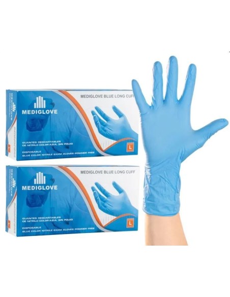 (*) GUANTES NITRILO DESCARTABLE AZUL TALLE XS CAJA X 100 UNIDADES