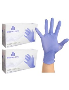 (*) GUANTES NITRILO DESCARTABLE LAVANDA TALLE XS CAJA X 100 UNIDADES