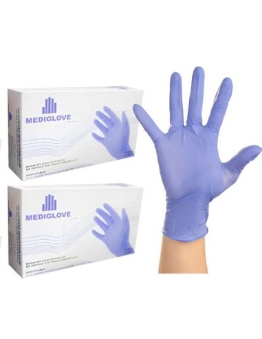 (*) GUANTES NITRILO DESCARTABLE LAVANDA TALLE XS CAJA X 100 UNIDADES